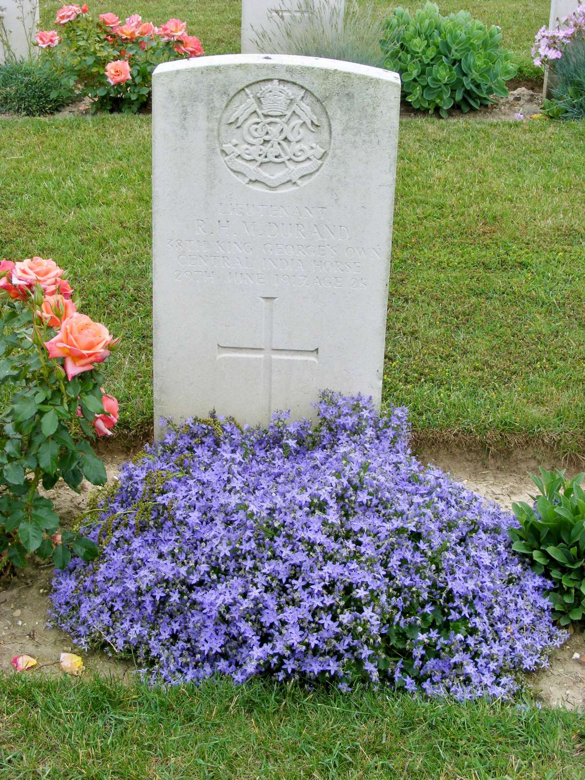 Reggie's grave marker at Tincourt Cemetery