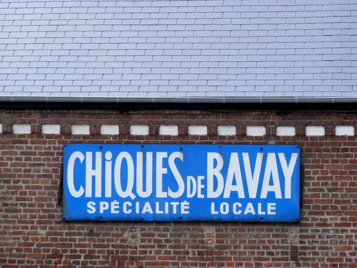 Chiques de Bavay enamel publicity sign